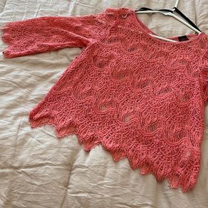 Peach lace top